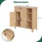 Boho Buffet Sideboard Storage Cabinet with Drawer and Rattan Doors